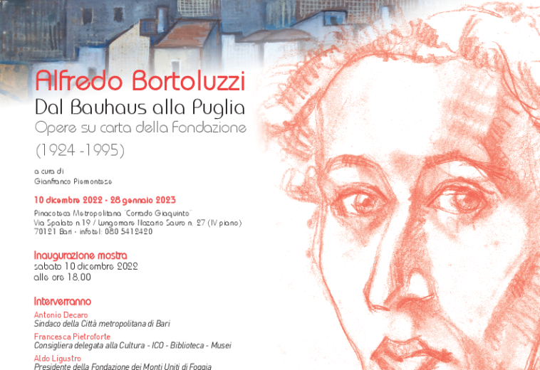 Pinacoteca metropolitana: presentazione della mostra  “Alfredo Bortoluzzi dal Bauhaus alla Puglia. 	Opere su carta della Fondazione (1924-1995)”