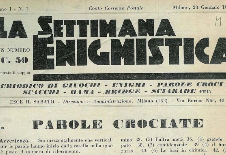Il 23 gennaio del 1932 viene pubblicato il primo numero de La Settimana Enigmistica