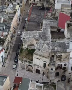 Foto del castello fatto con i droni